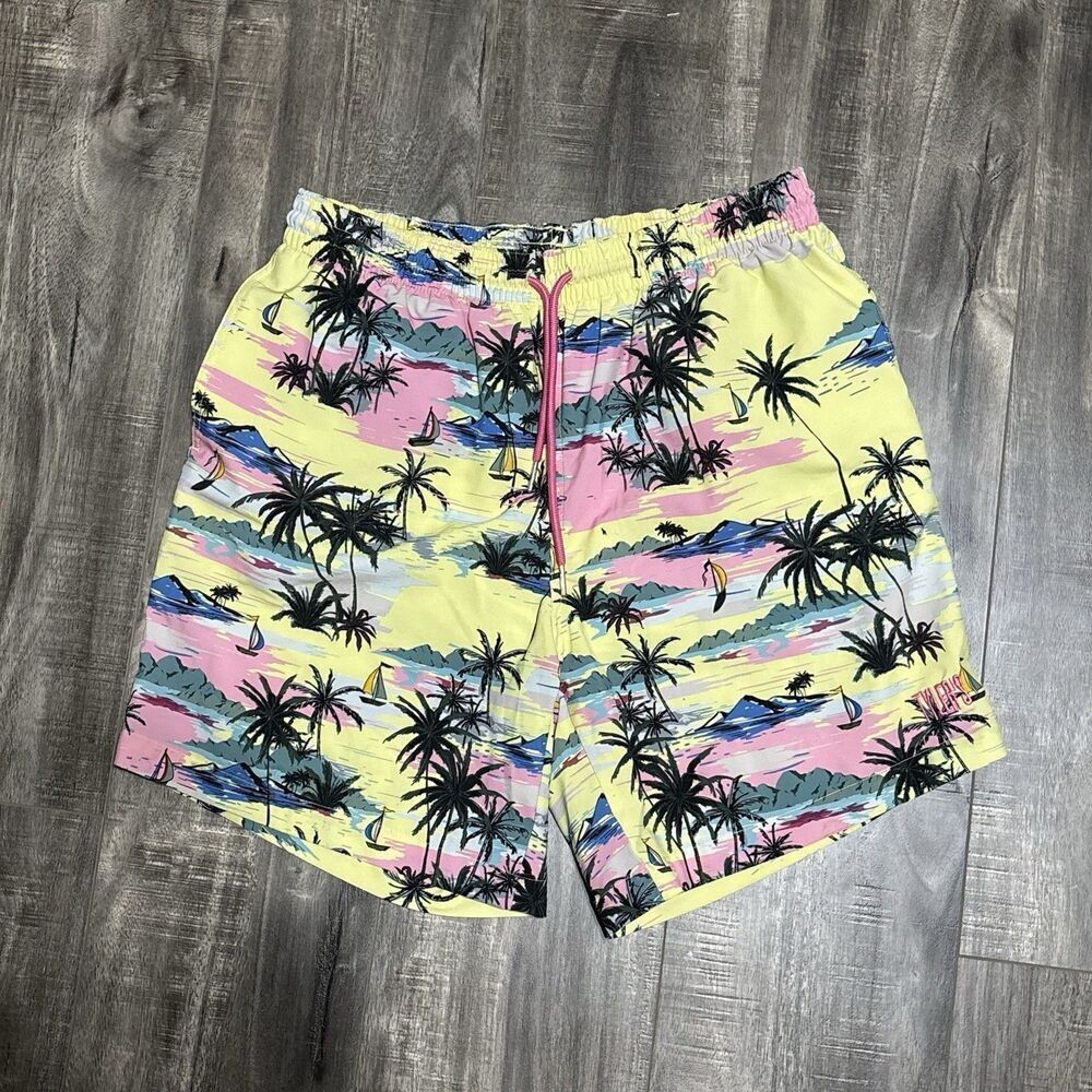 Tylers Swim Shorts‎ Mens Extra Small Blue Hawaiian Tropic Board Surf Texas